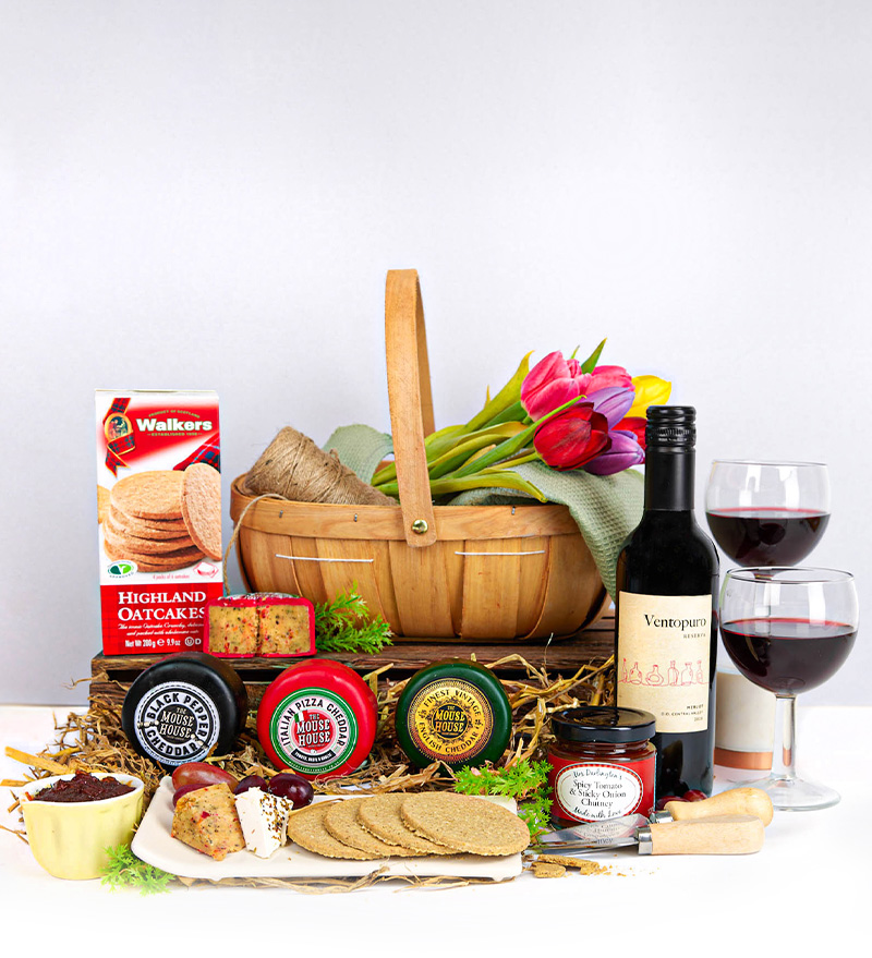 Cheese and Wine Basket | Prestige Hampers